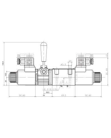 4/3-Wegeventile 24VDC mit Handhebel