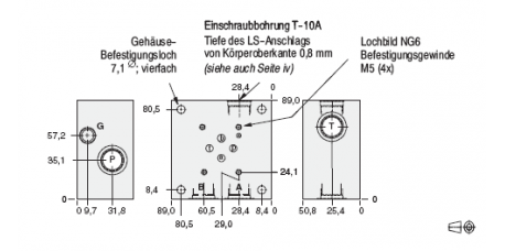 P nach T, seitliche Anschlüsse