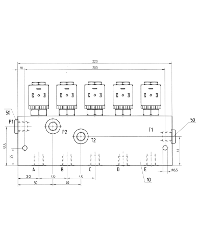 5-fach Schaltblock