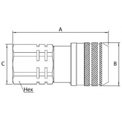 Hydraulische Flachseite 1,27 cm BSP Schnellkupplungs-Set ISO 16028 Standard 