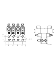 Mehrfachplatten-Ventilaufbau NG06