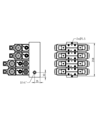 Mehrfachplatten-Ventilaufbau NG06