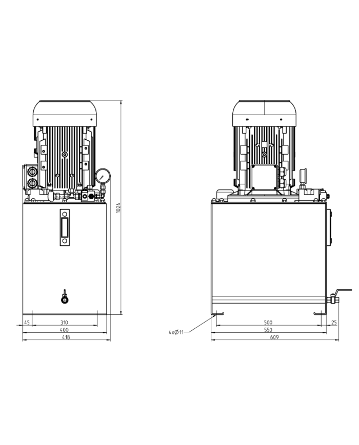 Hydraulikaggregat komplett Typ PU