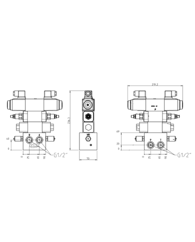 Grundplatten-Ventilaufbau NG06