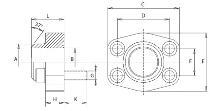 3000 PSI Stahl ASTM/A 105