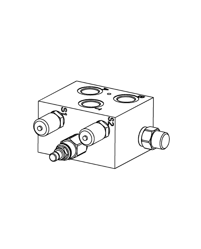 Spülventilblock