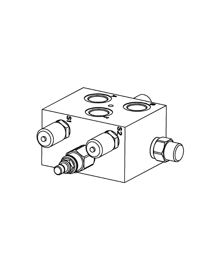 Spülventilblock