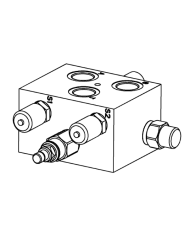 Spülventilblock