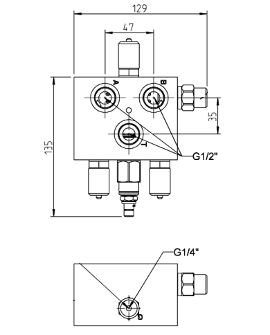 Spülventilblock