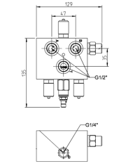 Spülventilblock