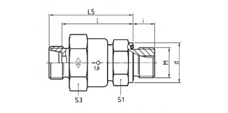 Einschraub-Rückschlagventil Stutzen RSV - M-WD Serie L