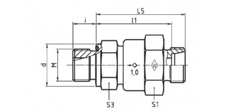 Einschraub-Rückschlagventil Stutzen RSZ - M-WD Serie L