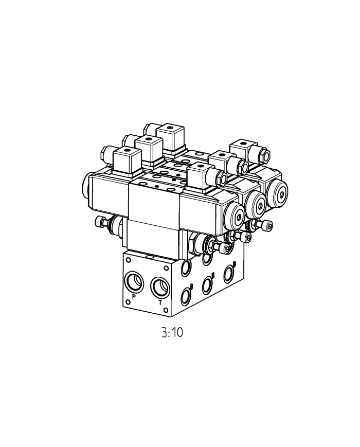 Mehrfachplatten-Ventilaufbau NG06