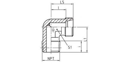 Serie L Winkel-Einschraubstutzen WES - NPT