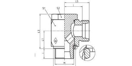 Serie L Winkel-Schwenkstutzen RSWS - M