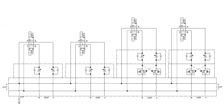 Mehrfachplatten-Ventilaufbau NG06