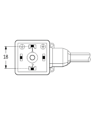 Ventilstecker MSUD BF A 18mm und Kabel