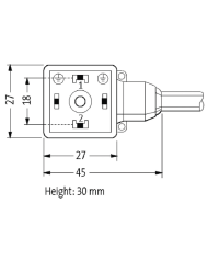 Ventilstecker MSUD BF A 18mm und Kabel