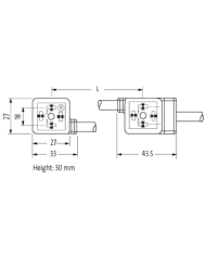 Ventilstecker MSUD BF A 18mm und Kabel