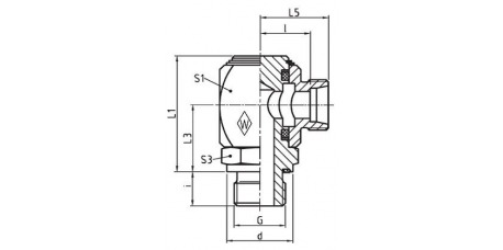 Serie S Winkel-Einschraub-Drehstutzen DGWES - R-WD