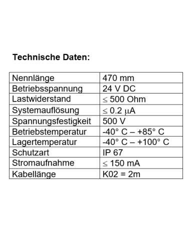 Wegsensor linear