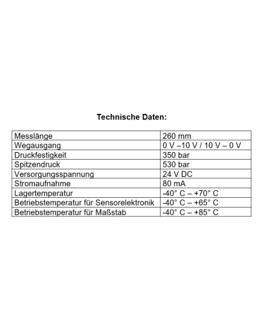 Wegsensor linear