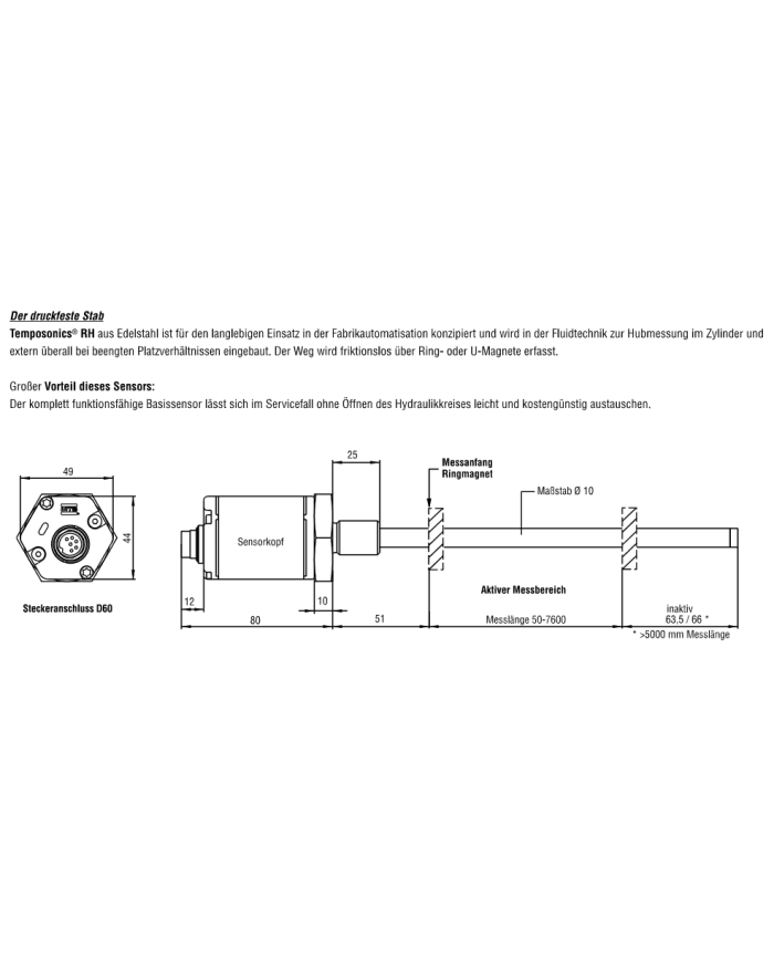 Wegsensor linear
