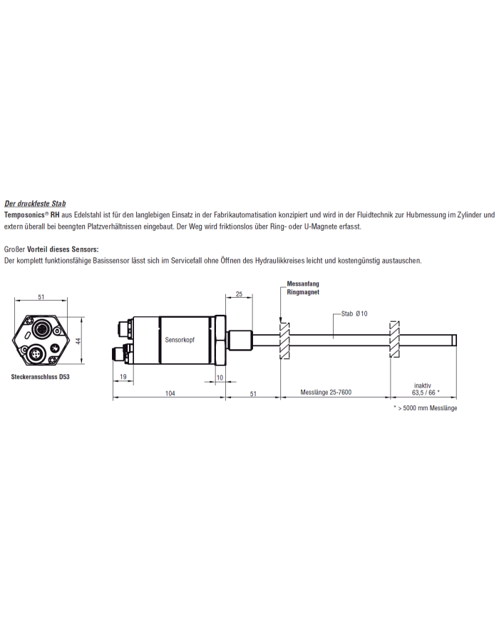 Wegsensor linear