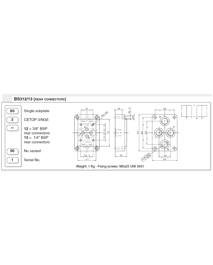 Cetop3/NG06 BS 3