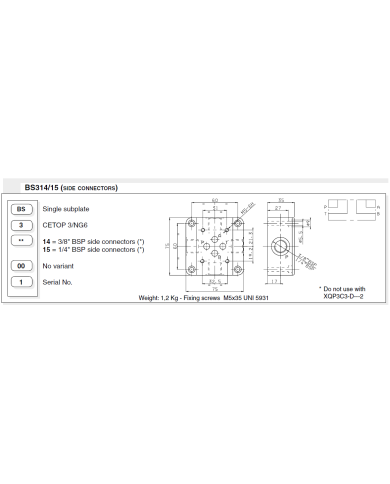 Cetop3/NG06 BS 3