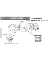 2-Lochfl. SAE B, Welle Kegel 1:8