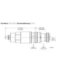  Vorzugsstromregler Stromregelfunktion Ventil, 3/2-Wege, einstellbar