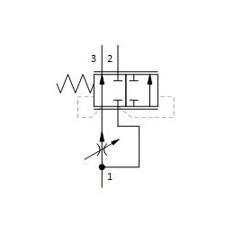  Vorzugsstromregler Stromregelfunktion Ventil, 3/2-Wege, einstellbar