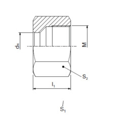Serie S Überwurfmutter (Nut) M -1.4571