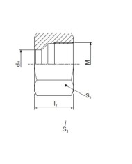 Serie S Überwurfmutter (Nut) M -1.4571