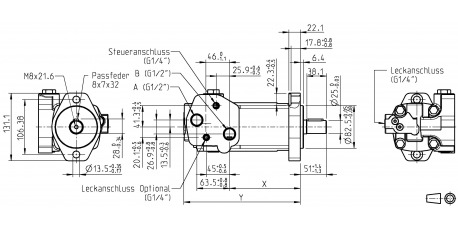 2-Lochflansch SAE A, 80 - 490 cm3/U