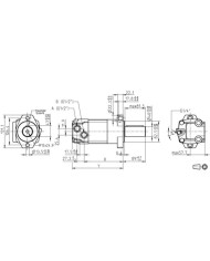 2-Lochflansch SAE A, 160 - 490 cm3/U