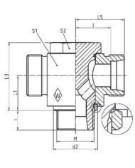 Serie L T-Schwenkstutzen RSTS - M