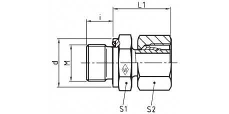 Serie L Gerade-Einschraubstutzen P-EGES - M-WD-SV