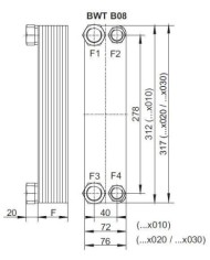 Plattenwärmetauscher BWT B05, B08