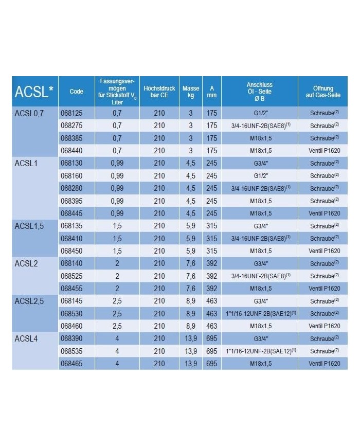 Blasenspeicher ACSL