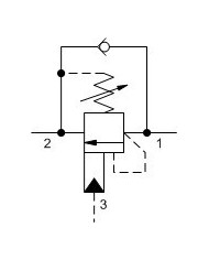 Einfach-Senkbremsventilblock mit Nachlaufventil